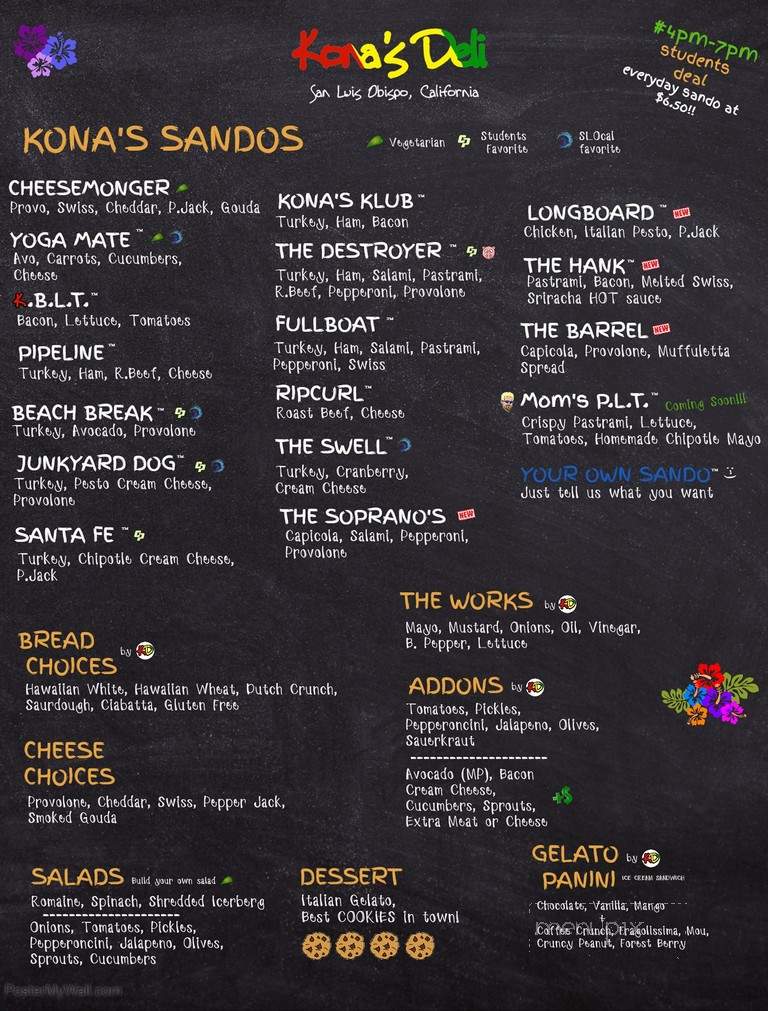 Kona's Deli & Cafe - San Luis Obispo, CA