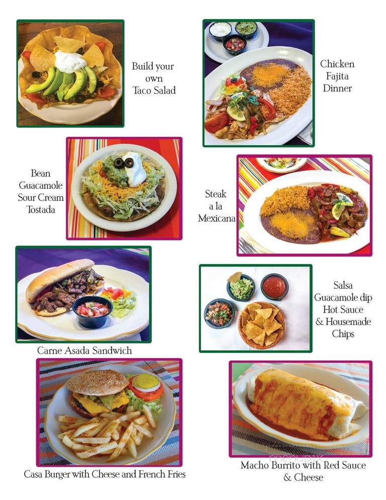 Casa Manana Mexican Restaurant - Santa Maria, CA menu_pic