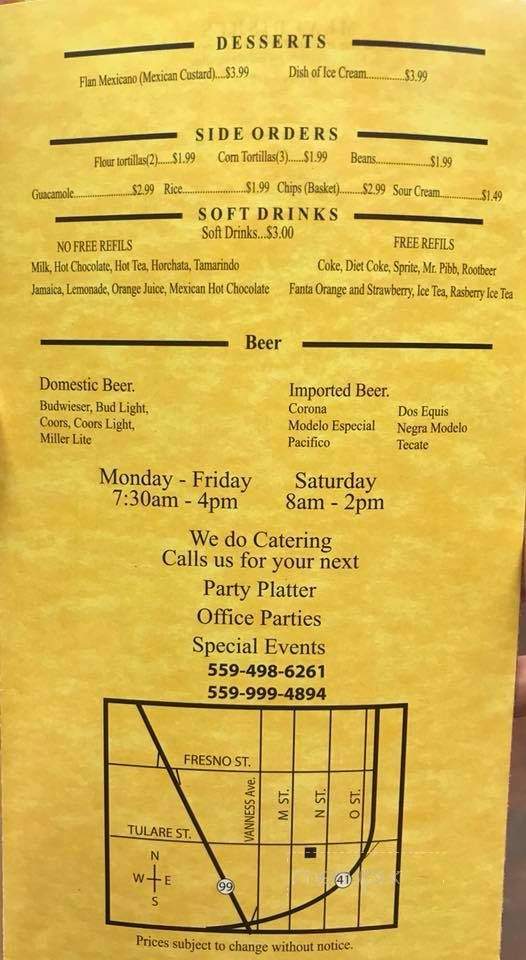 Lily's Cafe - Fresno, CA menu_pic