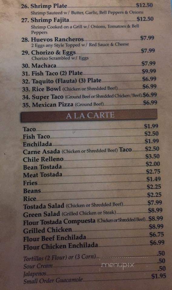Favorito Restaurant - Fowler, CA menu_pic