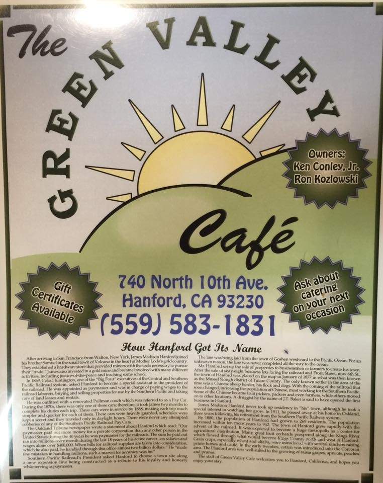 Green Valley Cafe - Hanford, CA menu_pic
