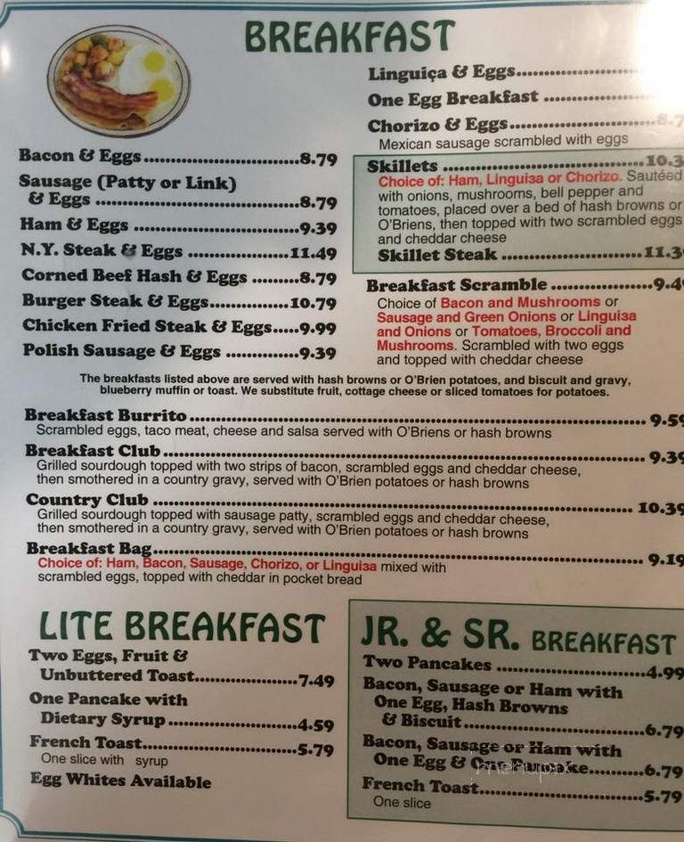 Green Valley Cafe - Hanford, CA menu_pic