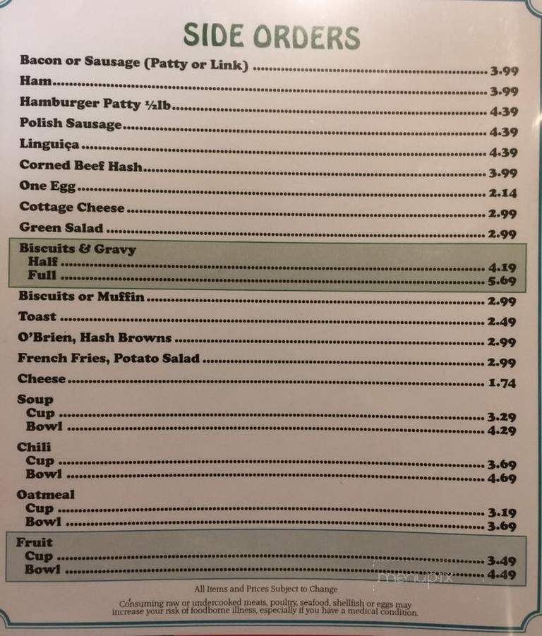 Green Valley Cafe - Hanford, CA menu_pic