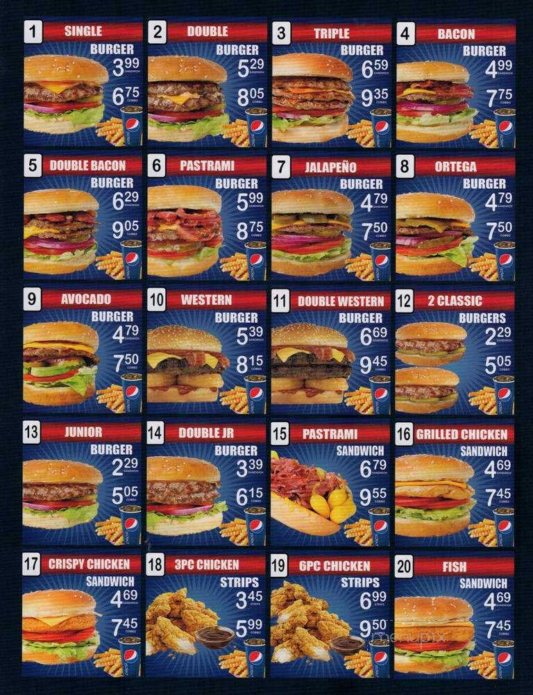Sno-White Drive-In - Taft, CA menu_pic
