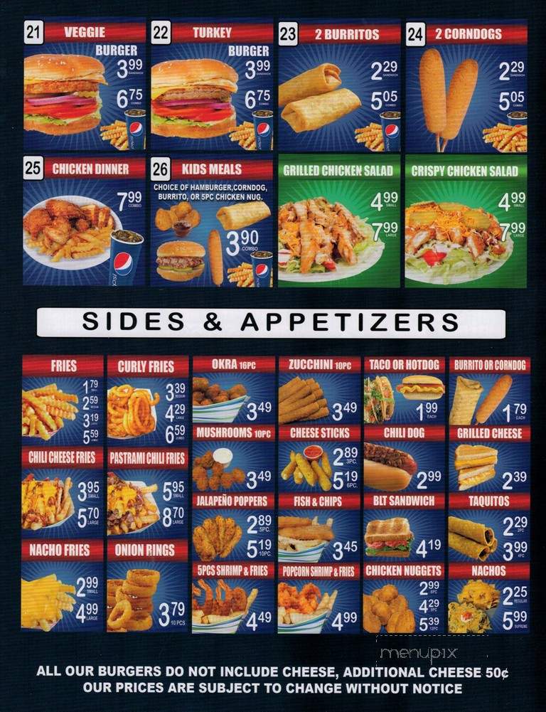 Sno-White Drive-In - Taft, CA menu_pic