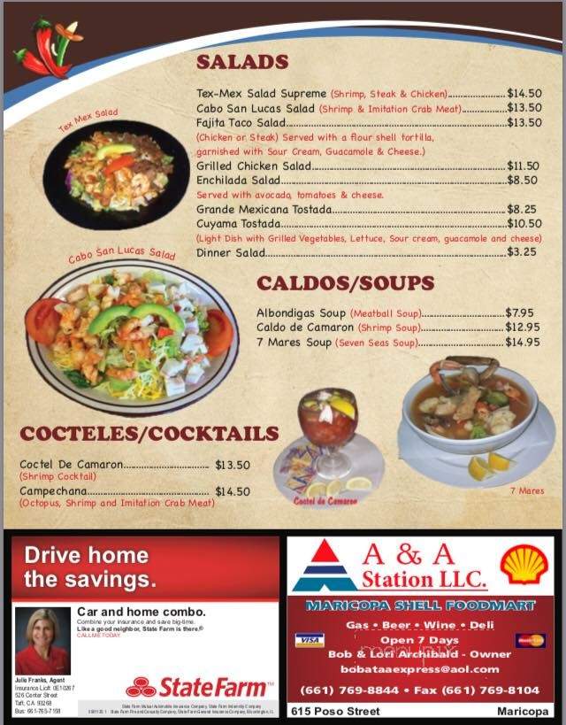 La Salsa Tex Mex Mexican - Taft, CA menu_pic