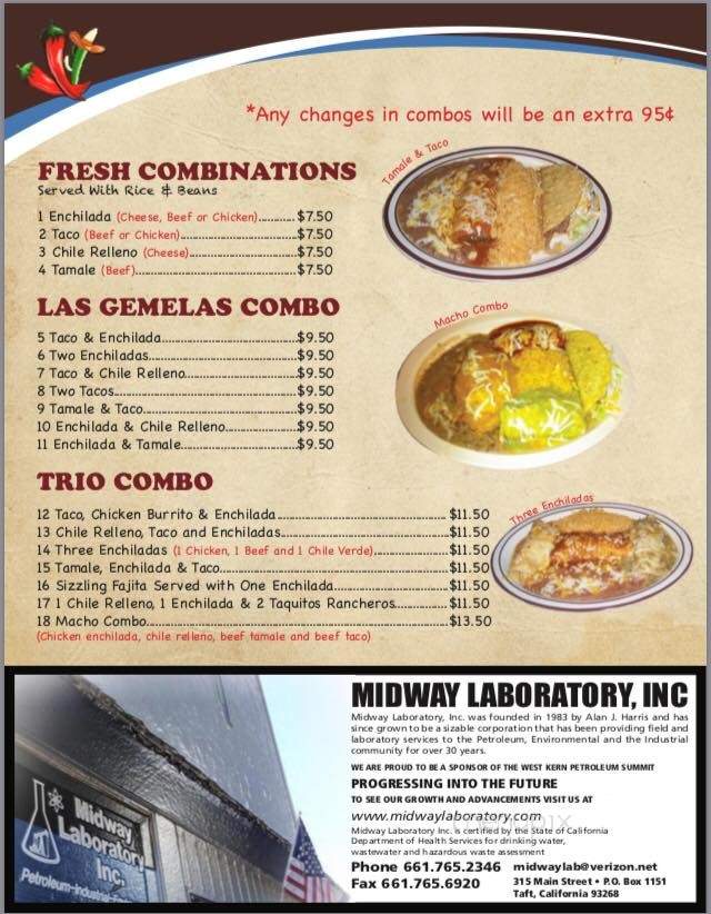 La Salsa Tex Mex Mexican - Taft, CA menu_pic