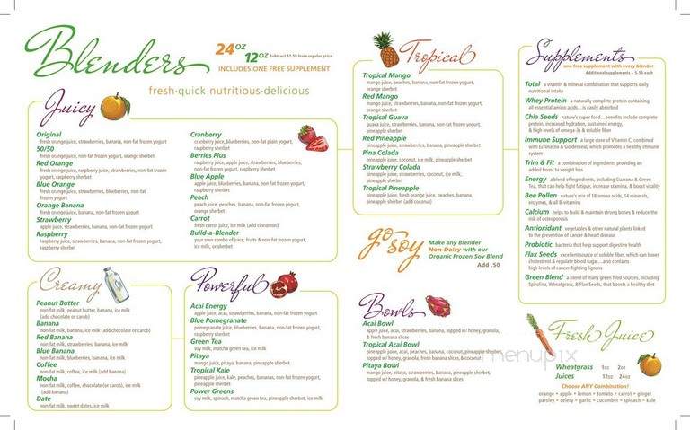 Blenders In The Grass - Ventura, CA menu_pic