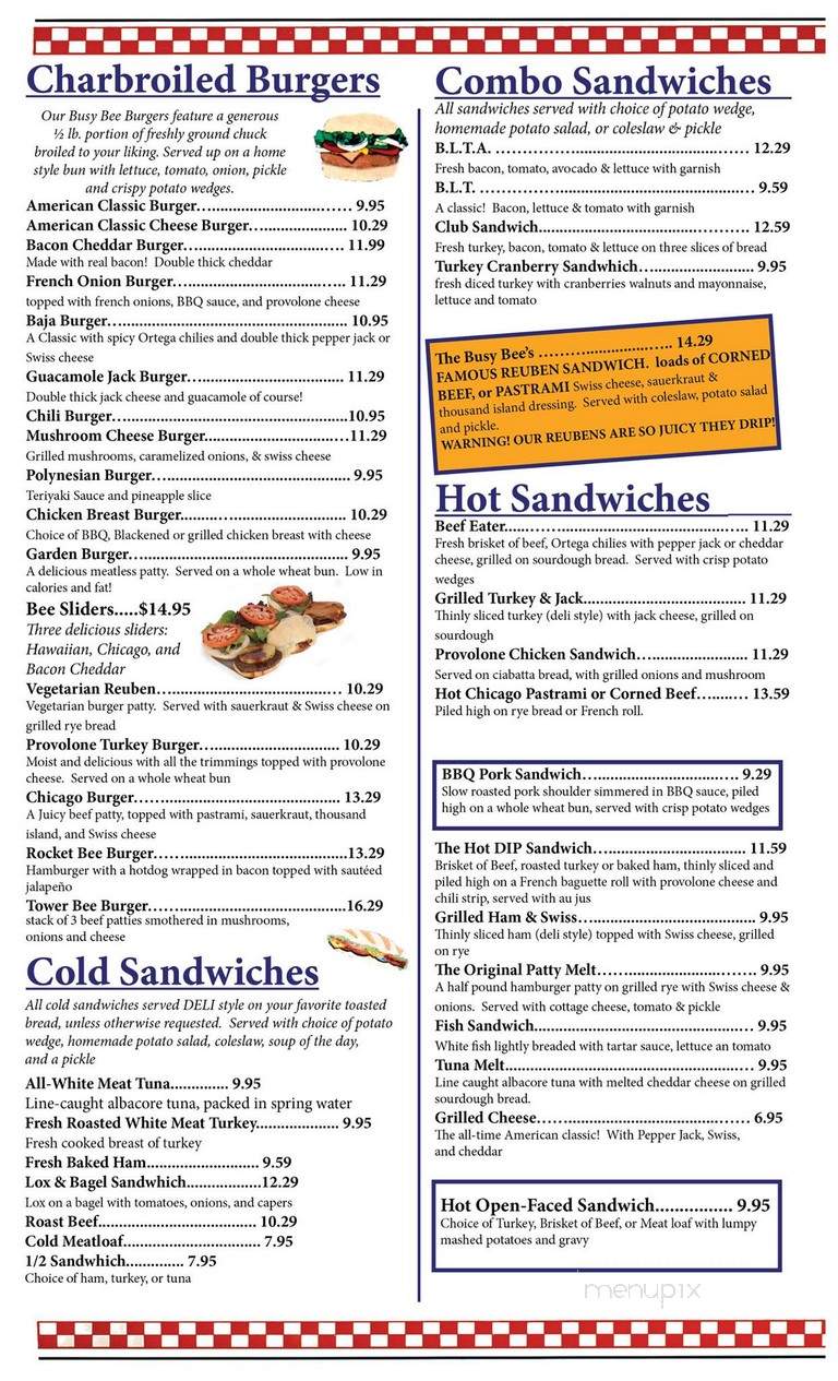 Busy Bee Cafe - Ventura, CA menu_pic