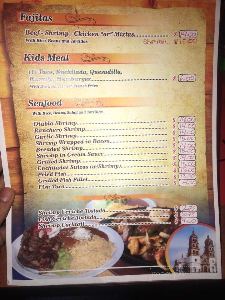 Taqueria Durango - Bakersfield, CA menu_pic