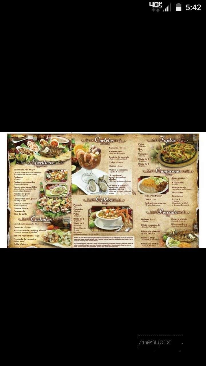 Mariscos El Pulpo - Oxnard, CA menu_pic