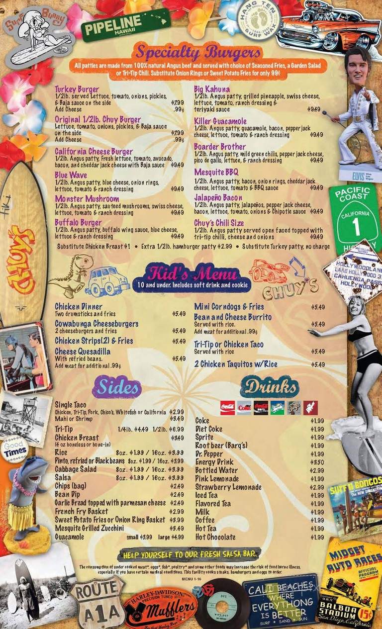 Chuy's - Simi Valley, CA menu_pic