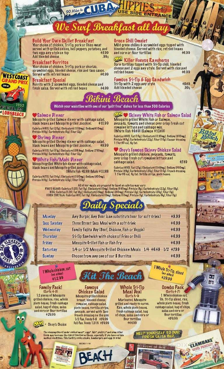 Chuy's - Simi Valley, CA menu_pic