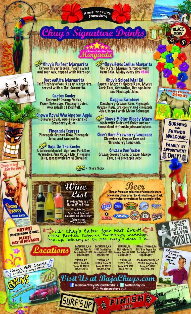 Chuy's - Simi Valley, CA menu_pic