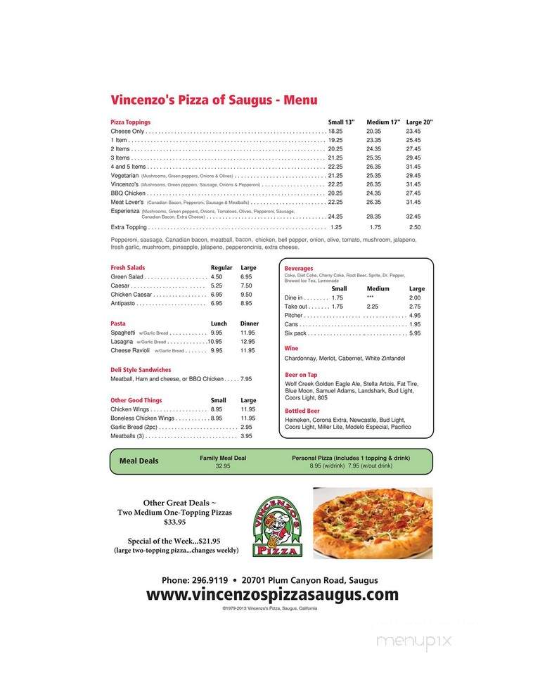 Vincenzo's Pizza Saugus - Newhall, CA