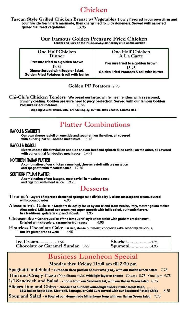 Chi Chi's Pizza - Saugus, CA menu_pic