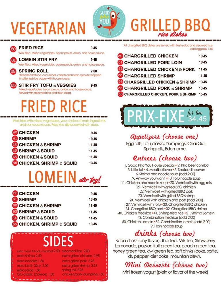 Good Pho You - Granada Hills, CA menu_pic