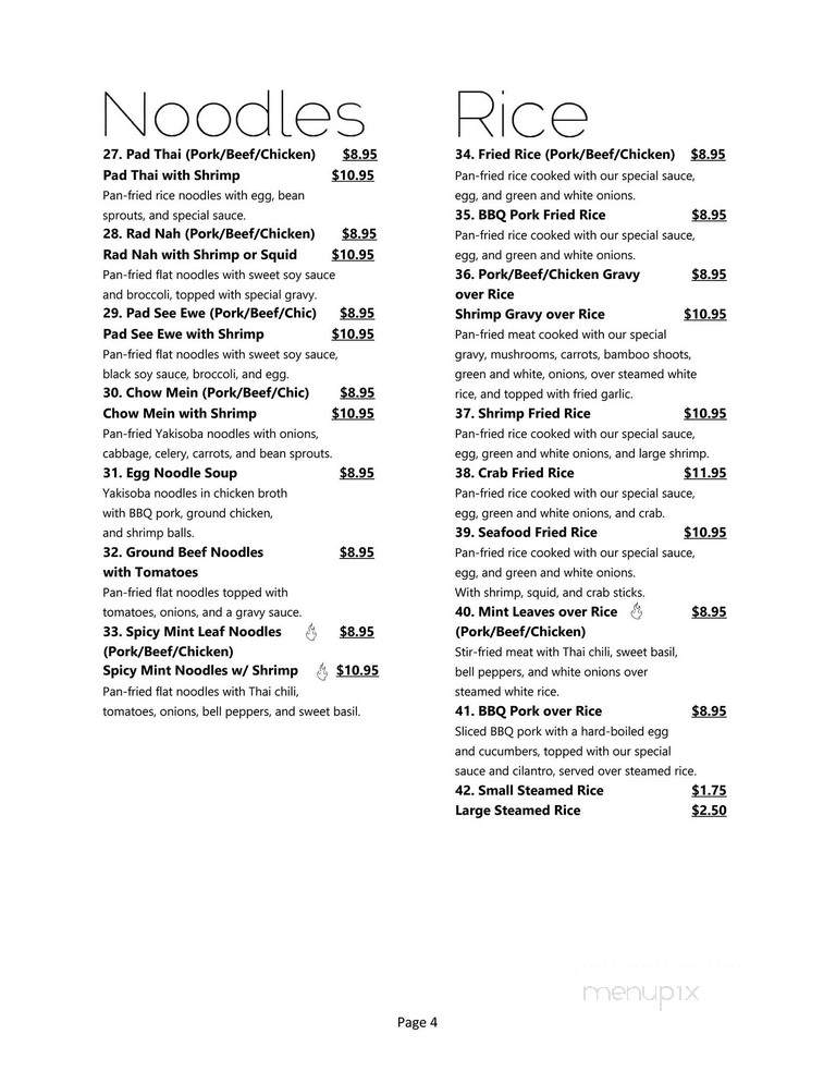 Vanda's Thai Kitchen - Palmdale, CA menu_pic