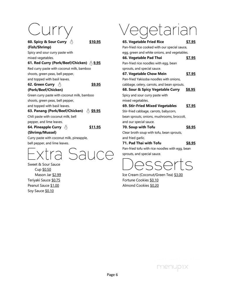Vanda's Thai Kitchen - Palmdale, CA menu_pic