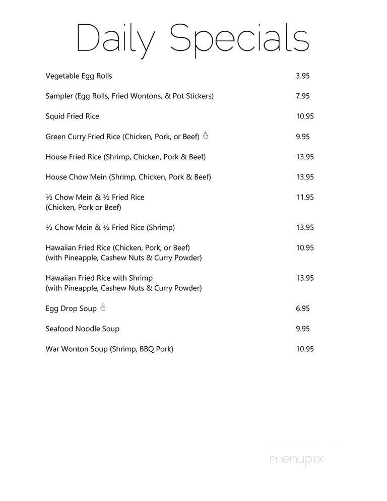 Vanda's Thai Kitchen - Palmdale, CA menu_pic
