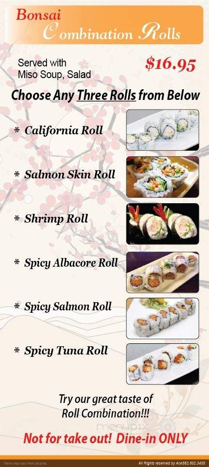 Bonsai Garden - Canyon Country, CA menu_pic