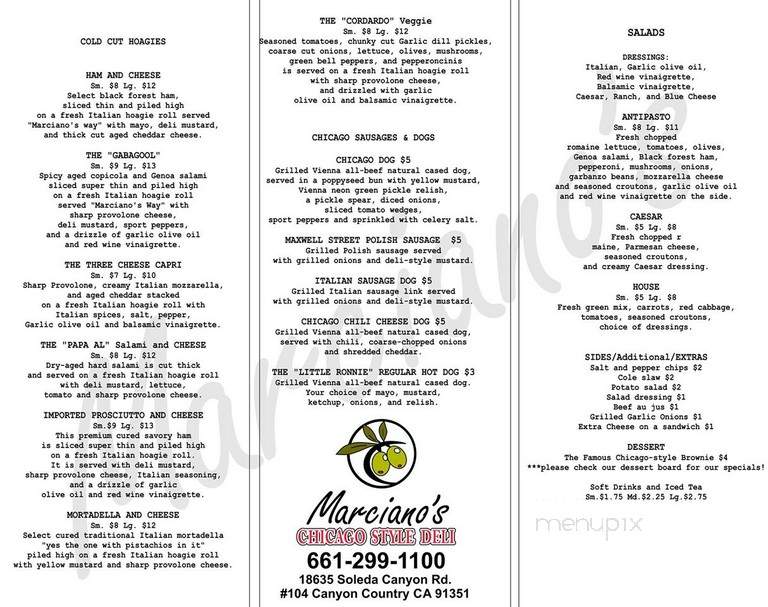Tiny's Submarine Sandwiches - Canyon Country, CA menu_pic