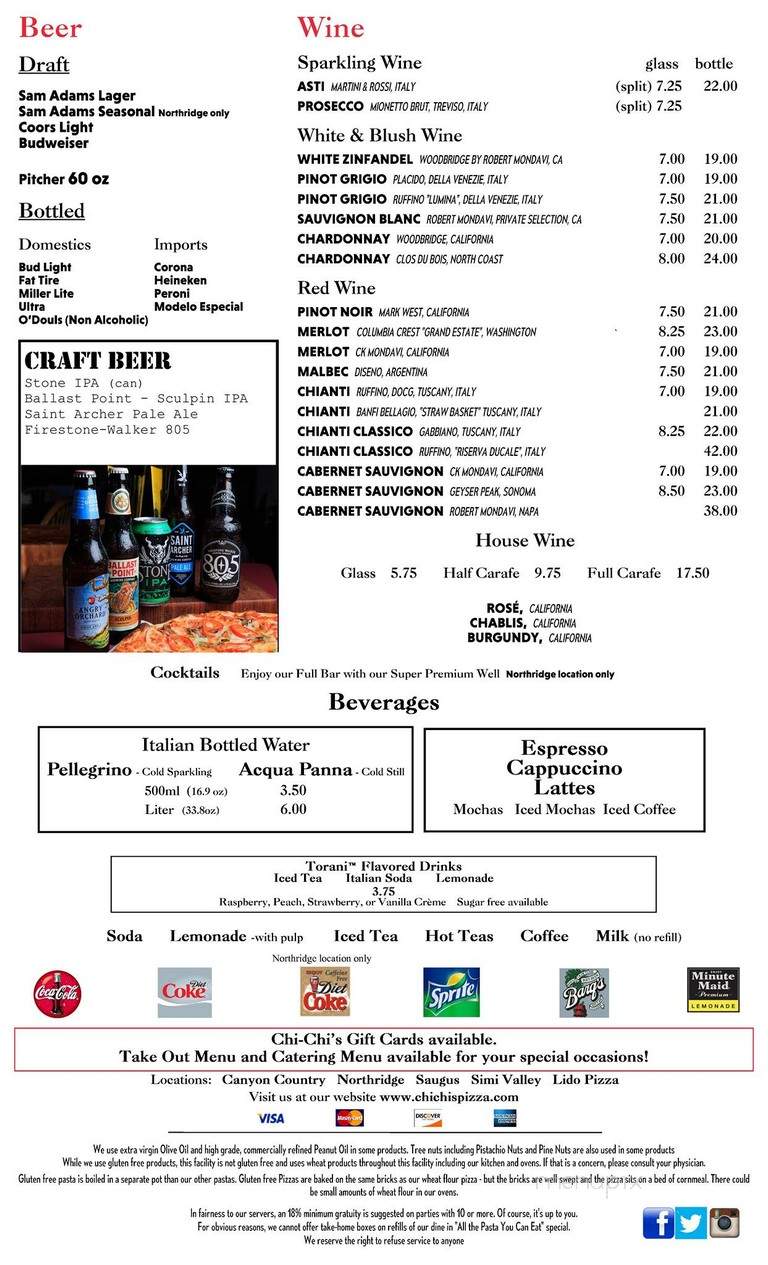 Chi Chi's Pizza - Canyon Country, CA menu_pic