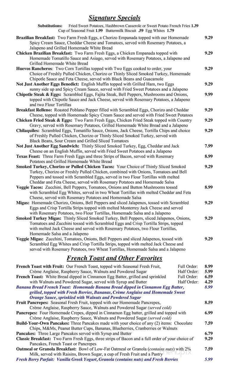 Cafe Brazil - Culver City, CA menu_pic
