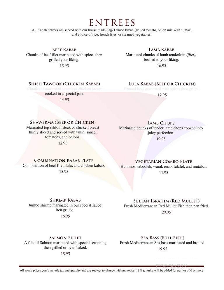 Terrace Restaurant - West Hollywood, CA menu_pic
