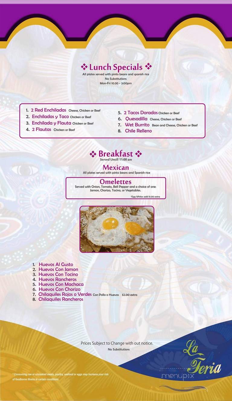 La Feria - Inglewood, CA menu_pic