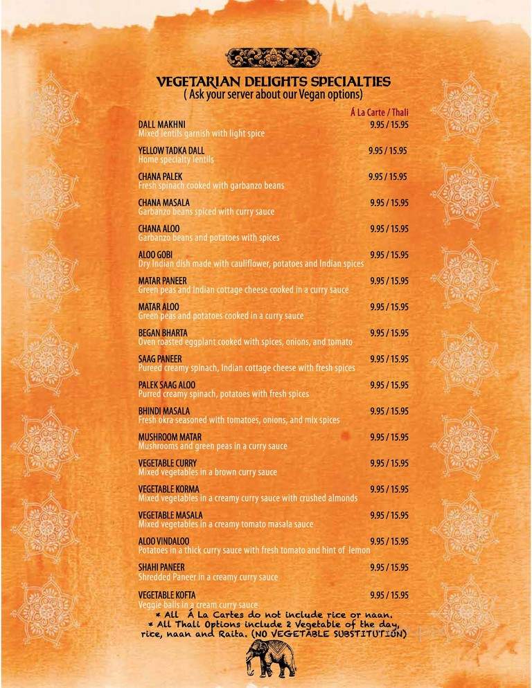 Crown Of India - Los Angeles, CA menu_pic