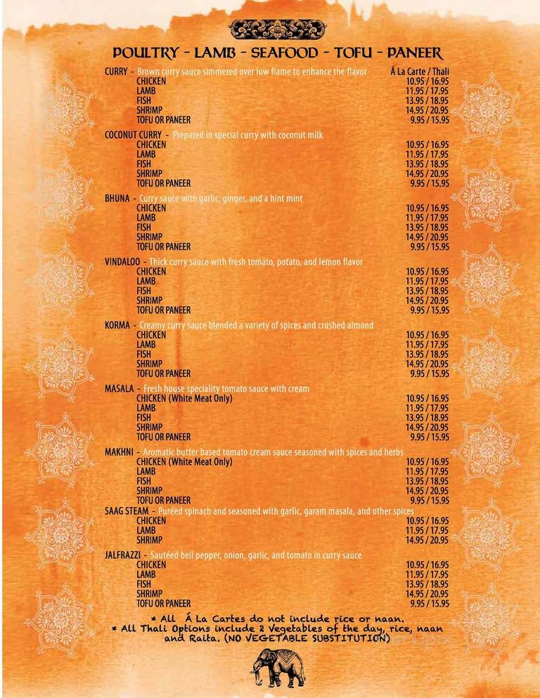 Crown Of India - Los Angeles, CA menu_pic