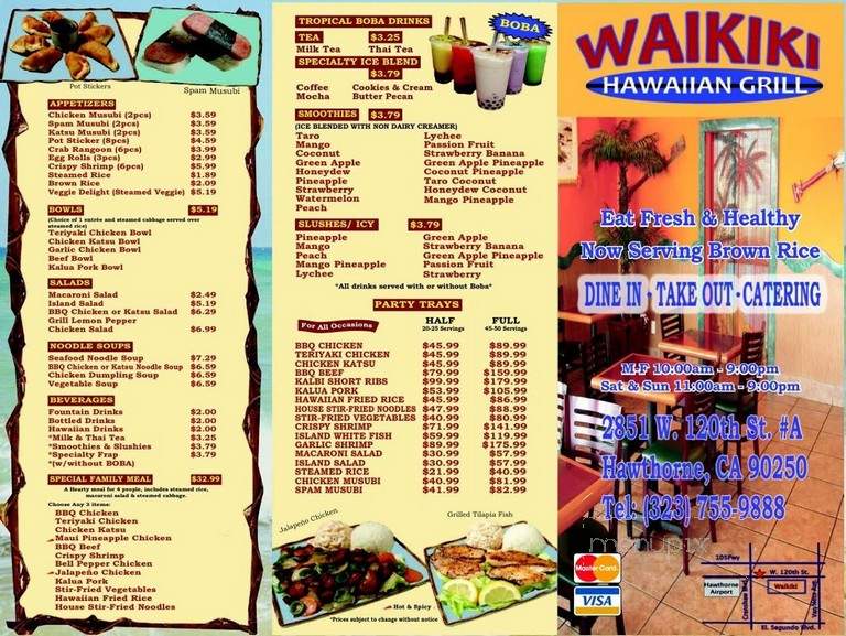 Waikiki Hawaiian Grill - Hawthorne, CA menu_pic