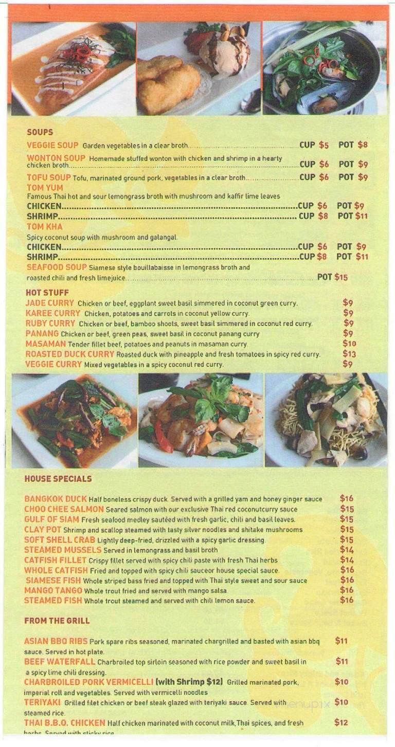 Soho Thai - Lomita, CA menu_pic