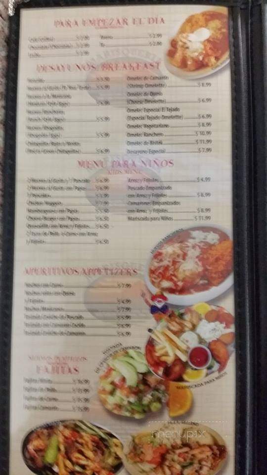 El Tejado - Los Angeles, CA menu_pic