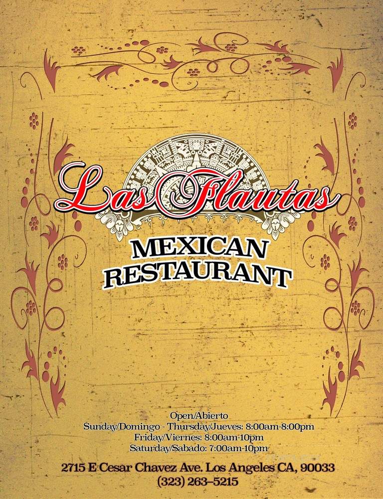 Las Flautas Restaurant - Los Angeles, CA menu_pic