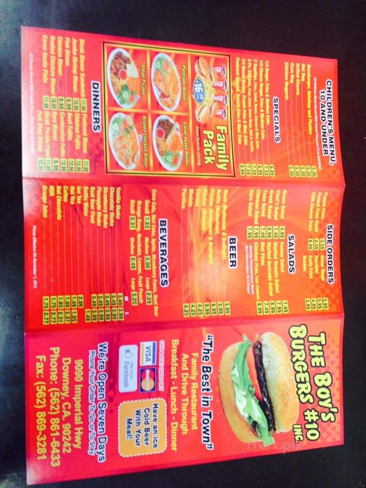Boys Burger - Downey, CA menu_pic