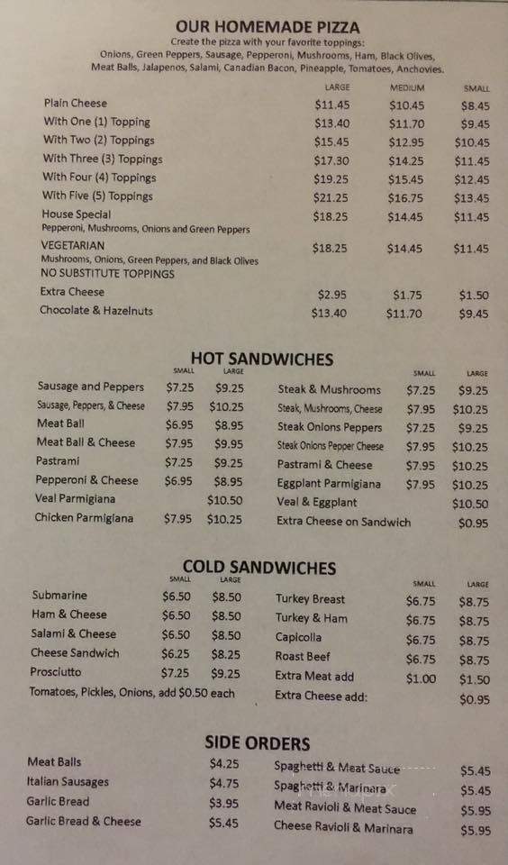 Ricci's Delicatessen - Bellflower, CA menu_pic
