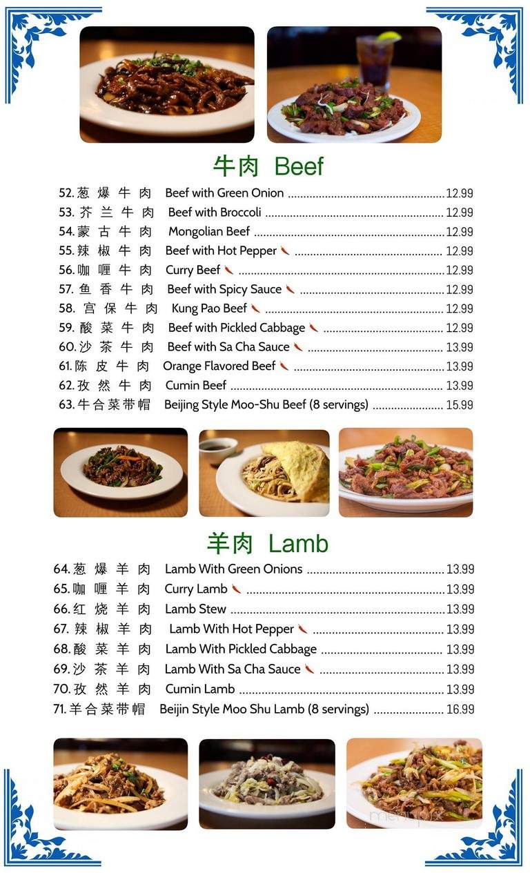 China Islamic Restaurant - Rosemead, CA menu_pic