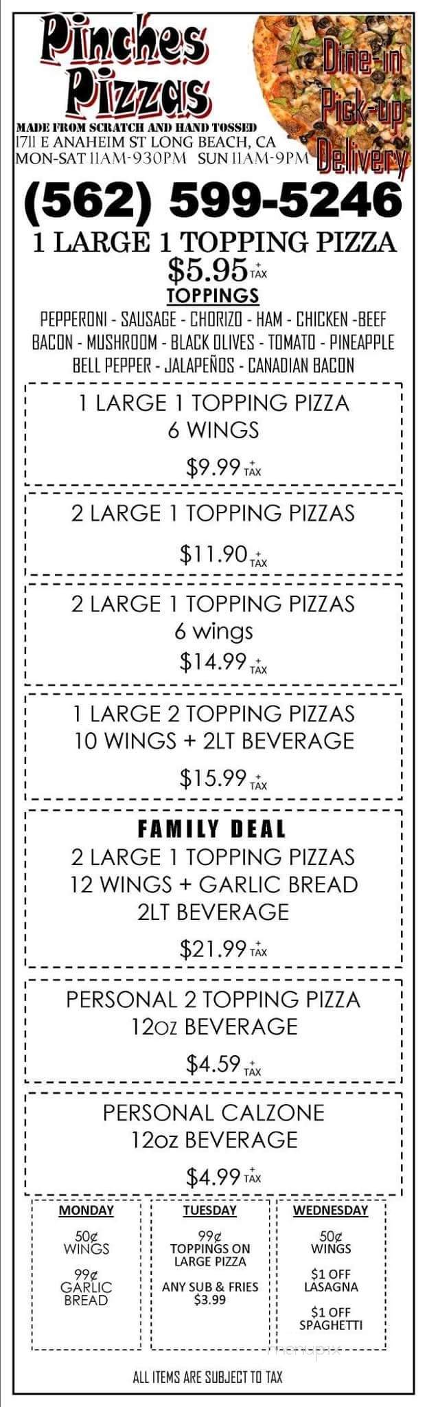 Pizza Man He Delivers - Long Beach, CA menu_pic