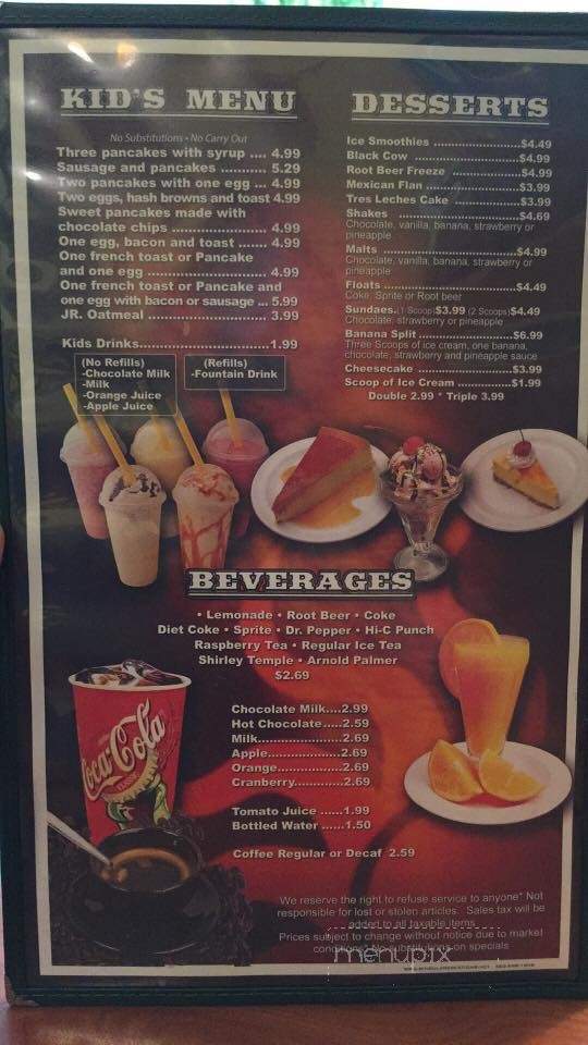 Cafe Del Sol - Los Alamitos, CA menu_pic