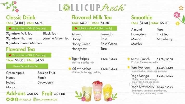 Lollicup - Arcadia, CA menu_pic