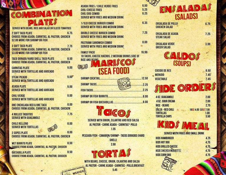 Garduno Taco King Restaurant - El Monte, CA menu_pic
