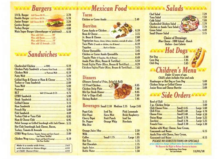Maine Burgers - Baldwin Park, CA menu_pic