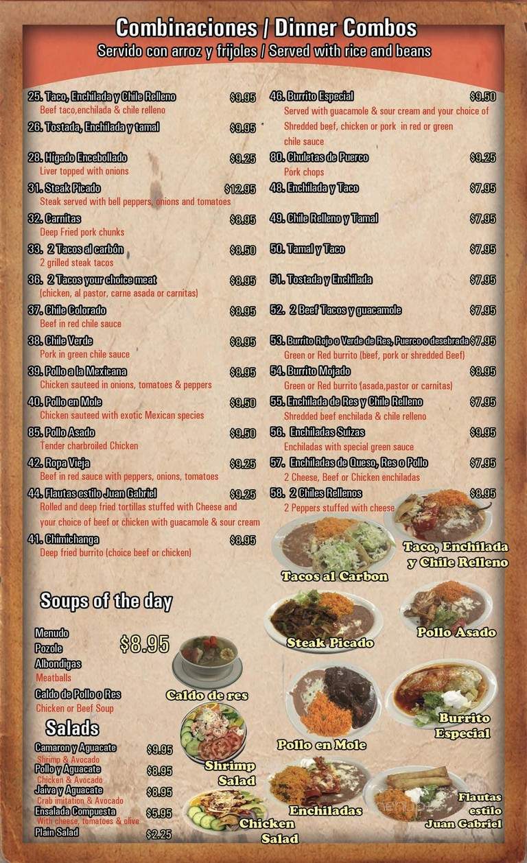 Casa Jimenez Restaurant - Hacienda Heights, CA menu_pic