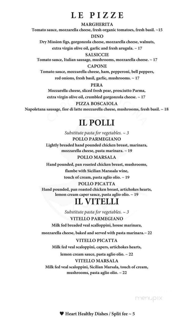 Capone's Italian Restaurante - Huntington Beach, CA menu_pic