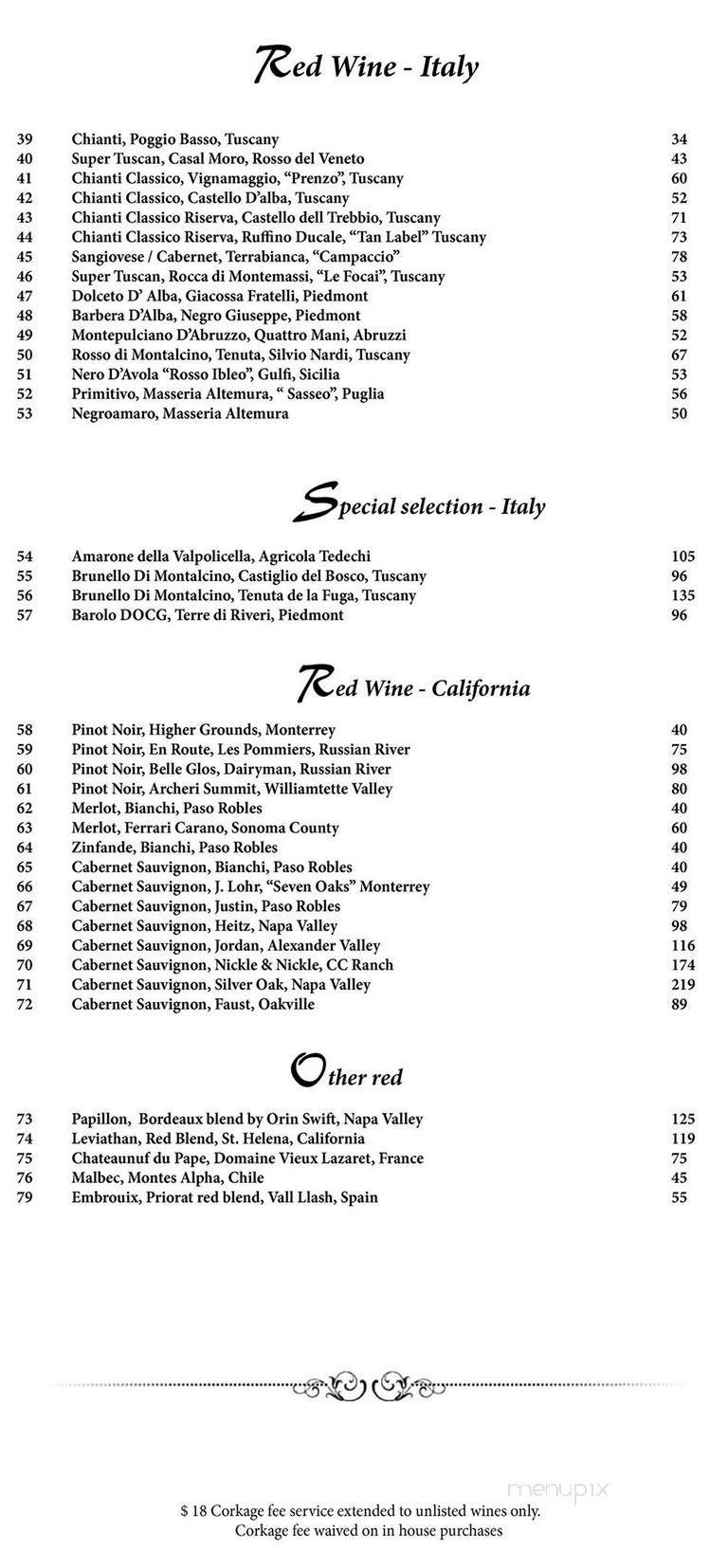 Capone's Italian Restaurante - Huntington Beach, CA menu_pic
