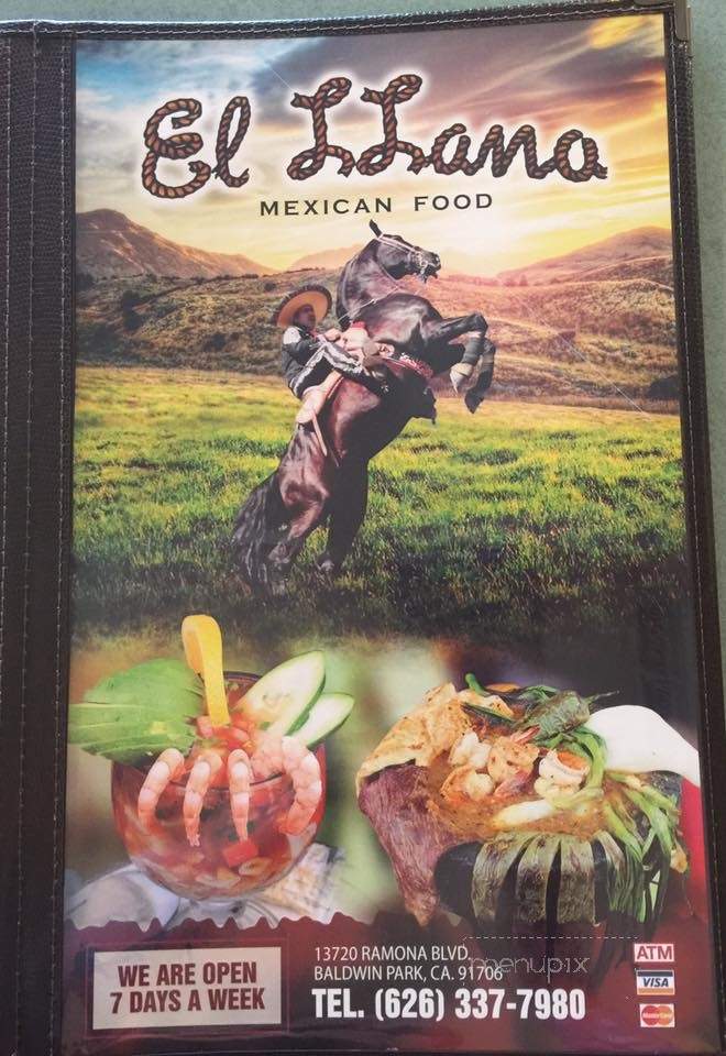 El Llano Restaurant - Baldwin Park, CA menu_pic