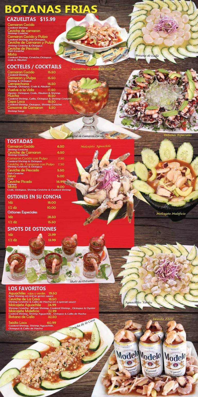 Mariscos Los Corales - Santa Ana, CA menu_pic