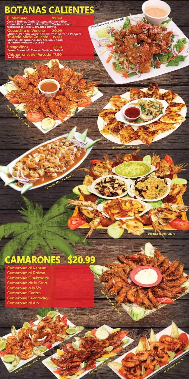 Mariscos Los Corales - Santa Ana, CA menu_pic
